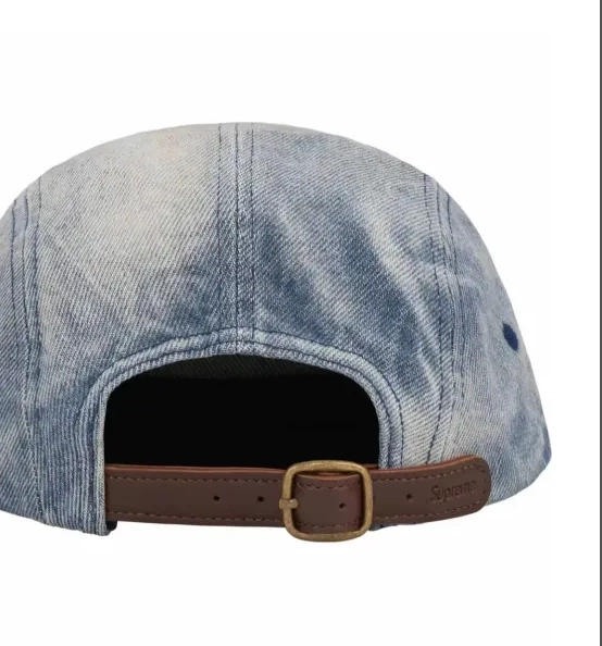 Serpentine Cowboy Washed Chino Washed Blue Pattern Button 24SS Leather Hat Baseball 0715